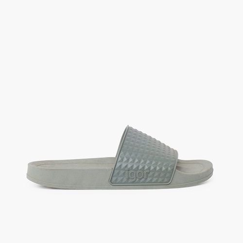 Chanclas Mujer Tira Ancha Colores Empolvados Verde