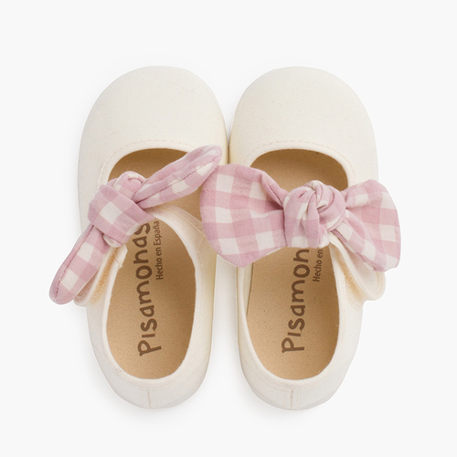 Merceditas Lazo Vichy cierre adherente Rosa Pastel