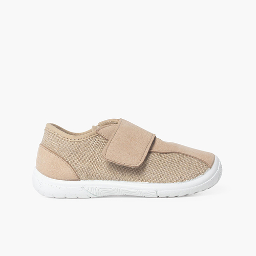 Zapatillas lino y nobutex cierre adherente Natural