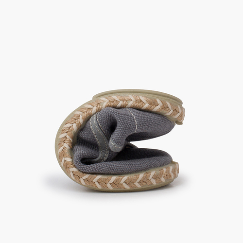 Blucher niño lona suela yute bicolor Gris
