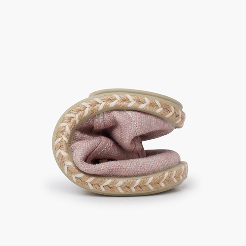 Blucher niño lona suela yute bicolor Rosa Viejo
