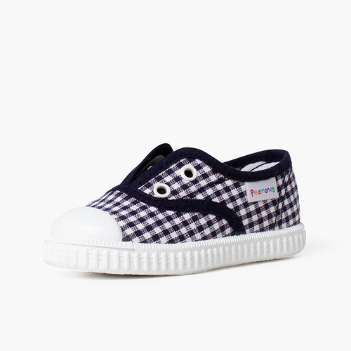 Zapatillas Vichy sin cordones Azul Marino