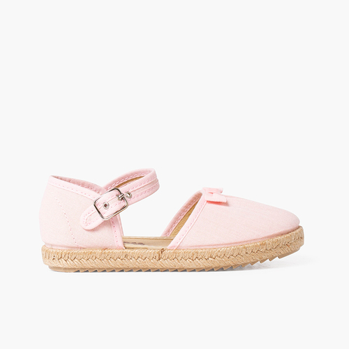Alpargatas con lacito pala fruncida Rosa
