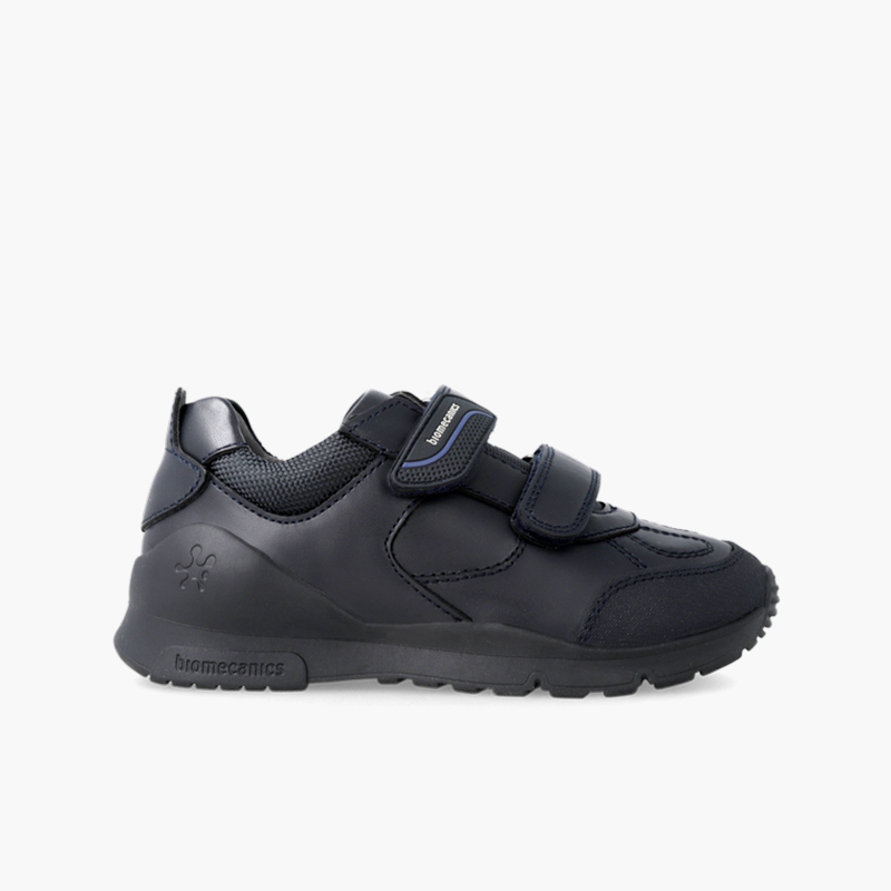 Zapato deportivo colegial  Biomecanics doble cierre adherente Azul Marino