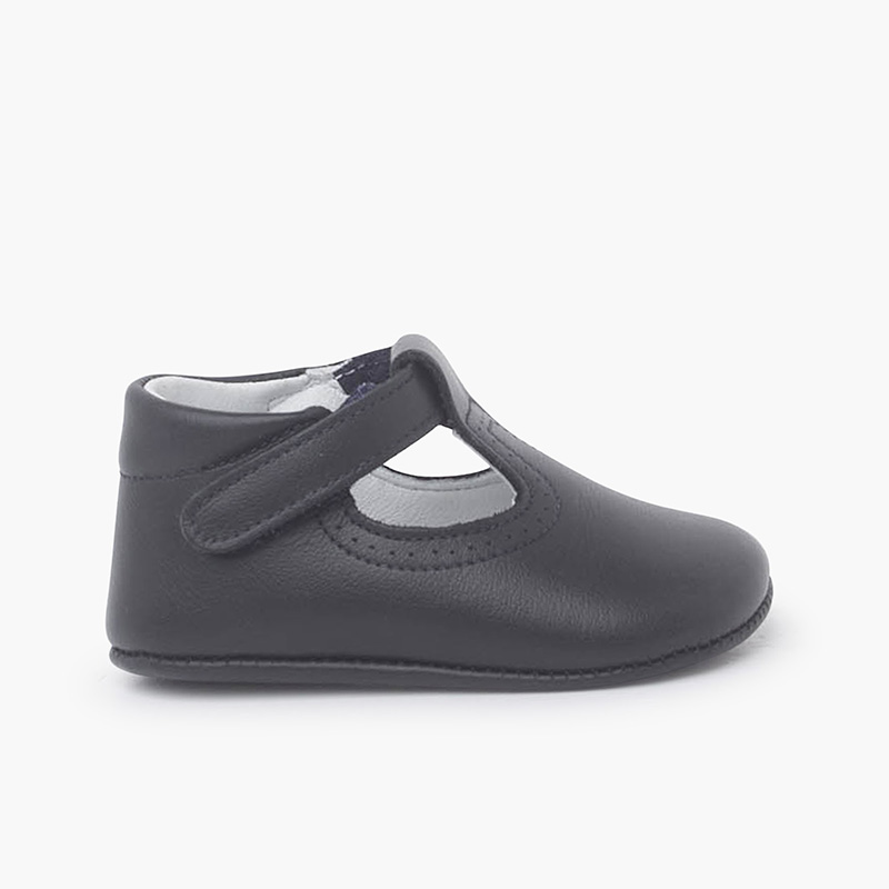 Badana Pepito Piel y Cierre Adherente Azul Marino