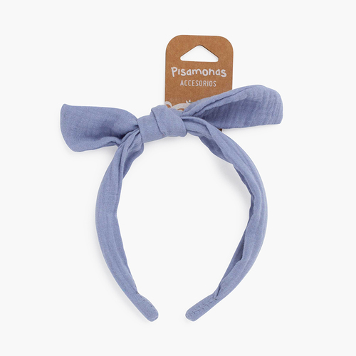 Diadema turbante gasa Azul Francia