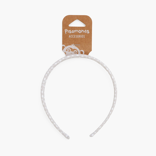 Diadema fina estrellas Beige