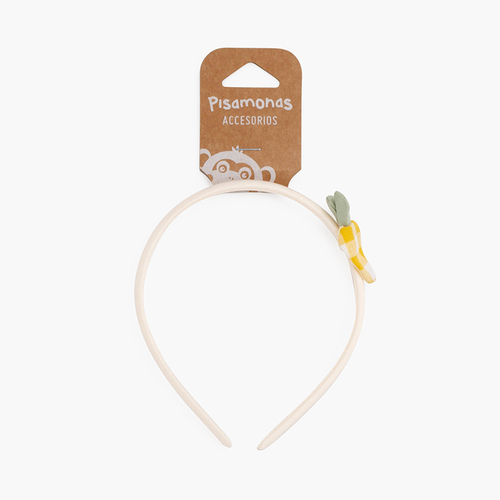 Diadema fina zanahoria vichy  Amarillo