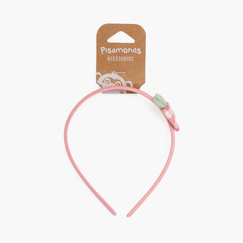 Diadema fina zanahoria vichy  Rosa Francia