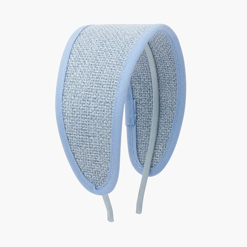 Diadema ancha capota rafia Azul Celeste
