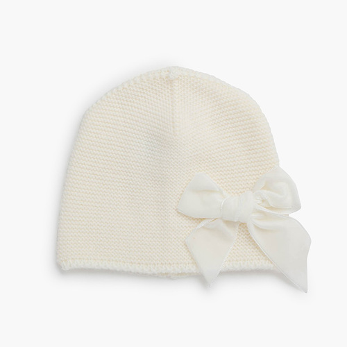 Gorro punto bobo lazo terciopelo Cava