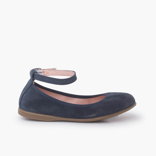 Bailarinas Flexibles Serraje con Pulsera Azul