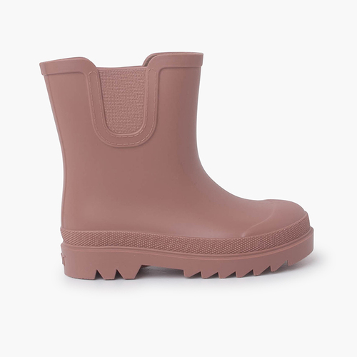 Botas Agua Tipo Chelsea Colores Empolvados Rosa