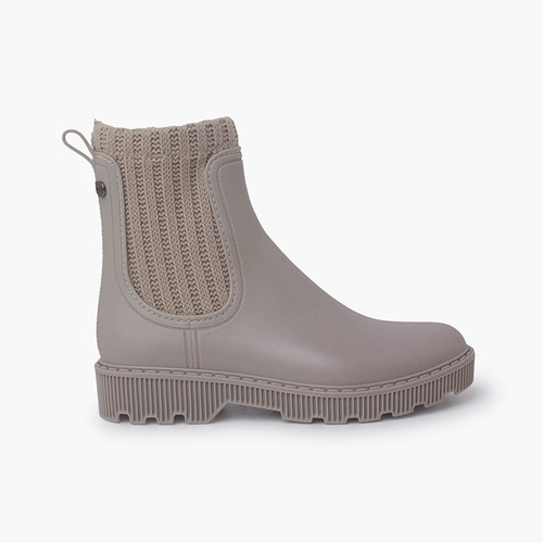 Botines Agua Mujer Soho Lana Marfil