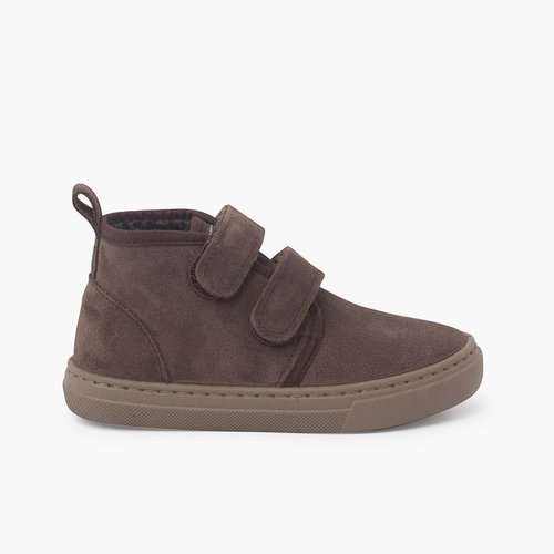 Botas Invierno Doble Tira Adherente Marrón Claro