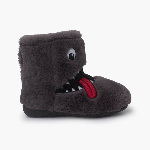 Botas Casa Invierno Dibujo Monstruo Gris