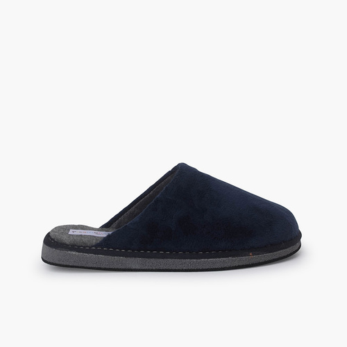 Zapatillas Chanclas de Casa Tejido Suave  Azul Marino