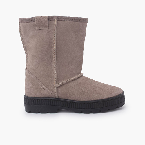 Bota Australiana Suela Ancha y Borreguito Arena