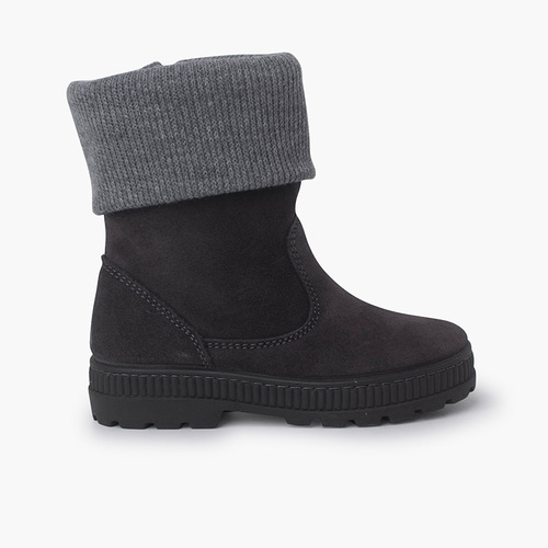 Botas Cuello Lana Niños Gris
