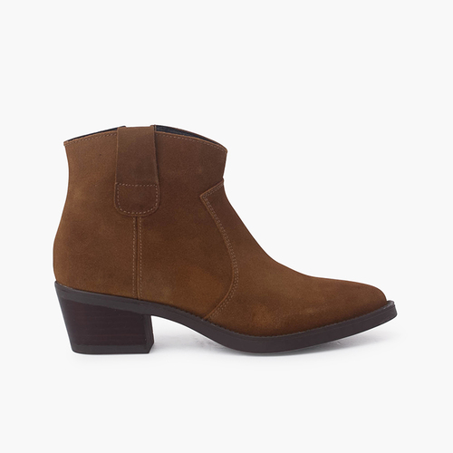 Botines Cowboy Serraje Camel
