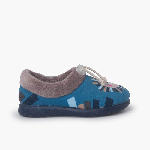 Babuchas Casa Ajustables León Azul