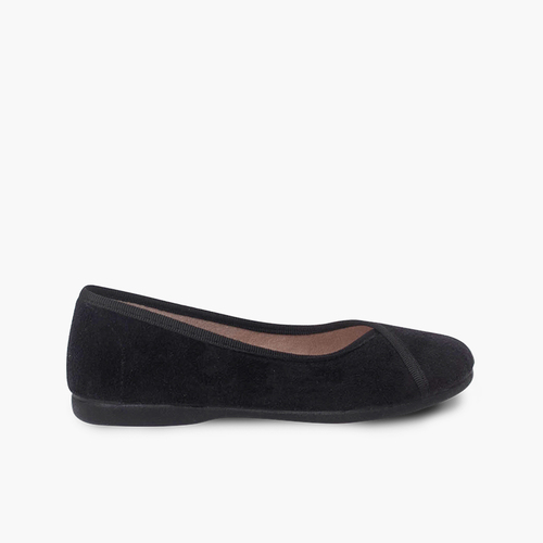 Bailarinas bamara ribete cruzado Negro