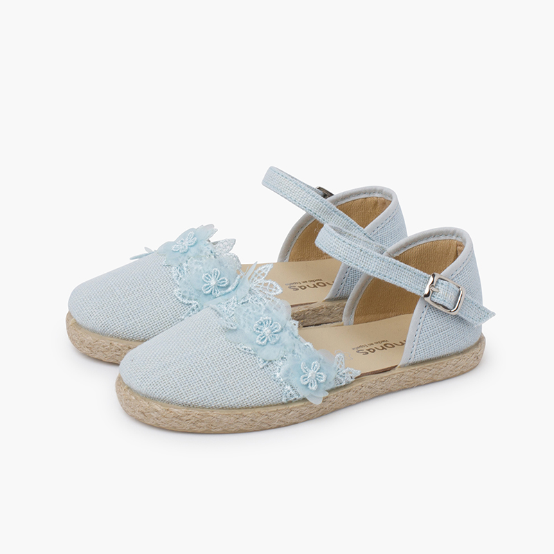 Alpargatas niña con puntilla de ceremonia