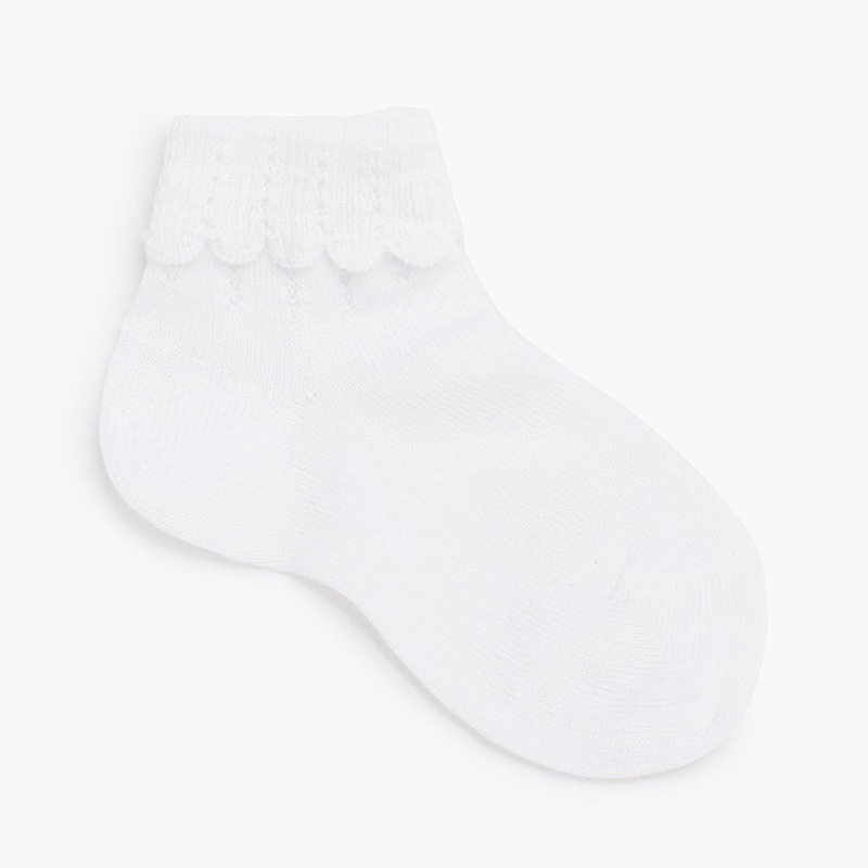 Calcetines tobilleros puño vuelto Blanco