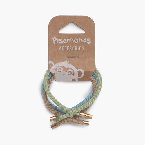 Gomas lisas para el pelo Azul/Beige/Verde