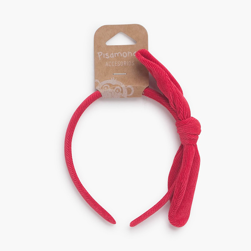 Diadema lazo lateral micropana Rojo