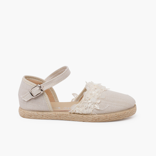 Alpargatas puntilla ceremonia Beige