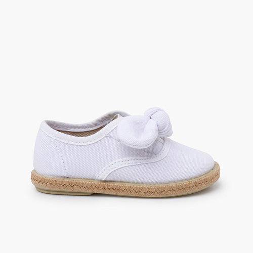 Zapatillas lazo suela yute Blanco