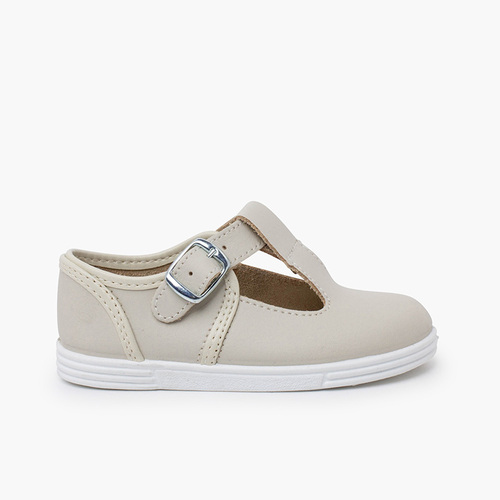 Pepitos piel lavable hebilla Beige