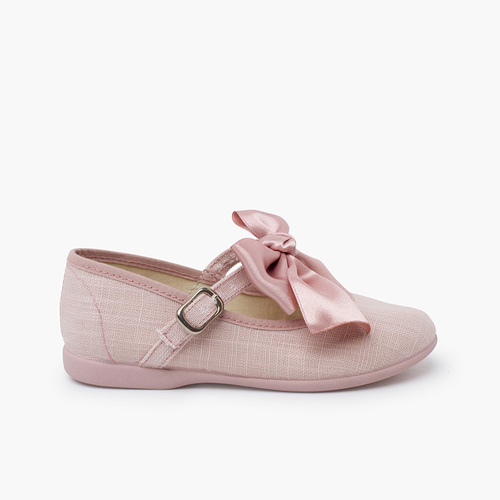 Merceditas lino ceremonia lazo raso Rosa Palo