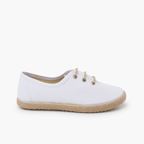 Blucher ceremonia piso alpargata Blanco
