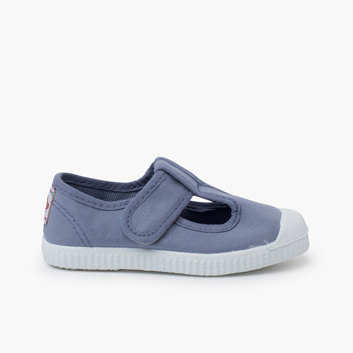 Zapatillas sandalia niños puntera goma Azul Jeans