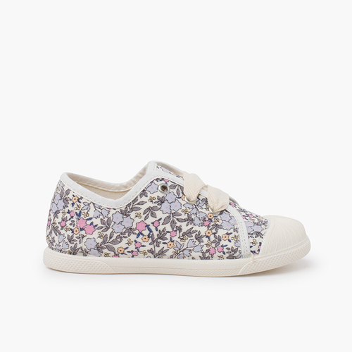 Zapatillas flores puntera de goma Flores