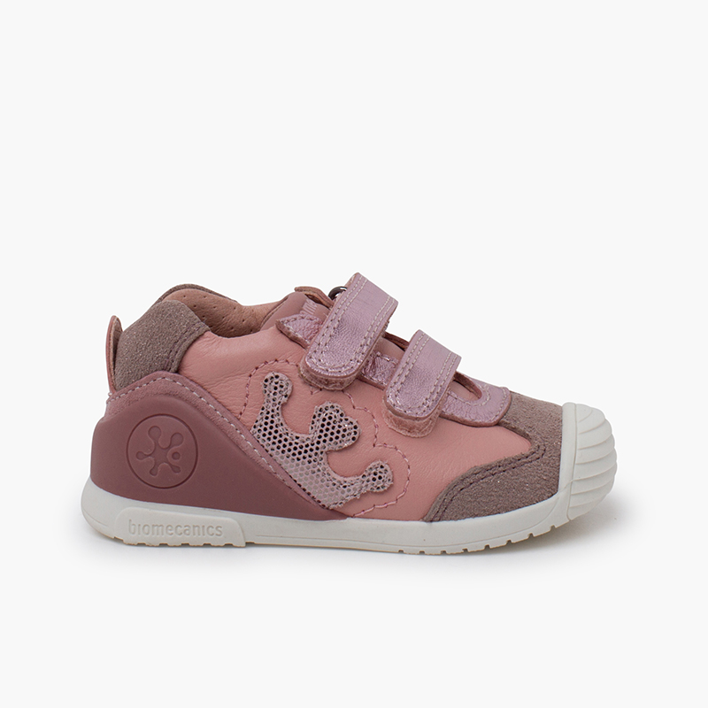 Zapatillas Biomecanics doble tira adherente corona Rosa