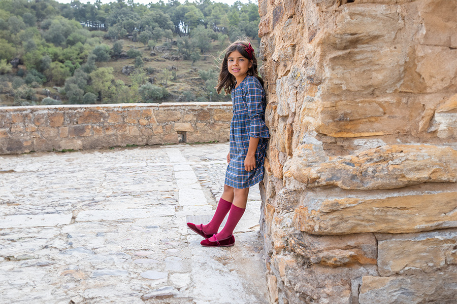 Merceditas terciopelo niña tira fina adherente