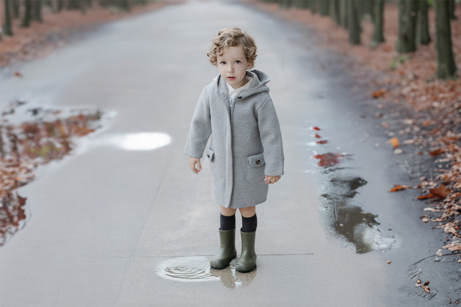 Botas agua niño y niña suela fina 
