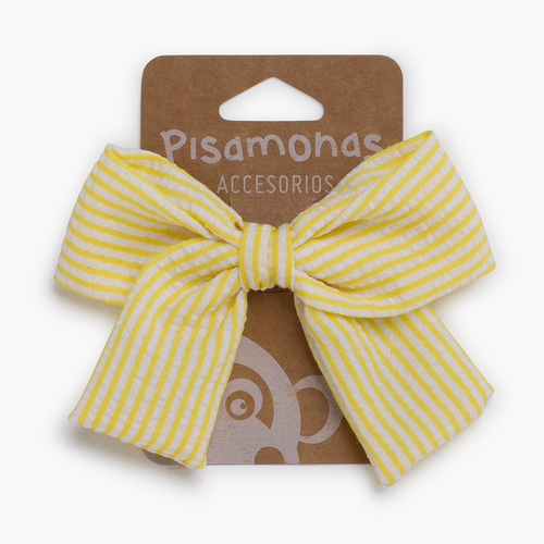 Lazo rayas marineras pico pato Amarillo