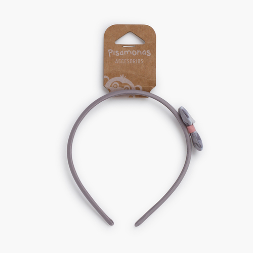 Diadema lacito vichy Gris