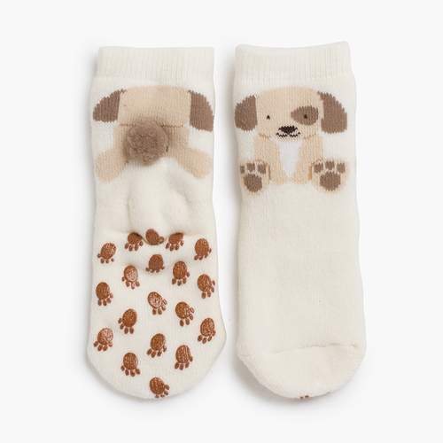 Calcetines antideslizantes perrito pompón Cava