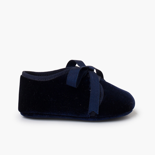 Badana blucher terciopelo lazo faya Azul Marino