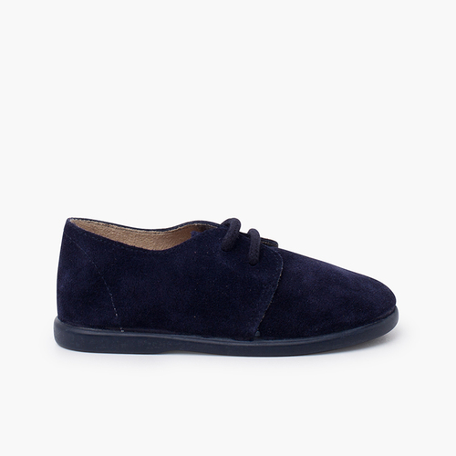 Blucher serraje cordones niño suela fina Azul Marino