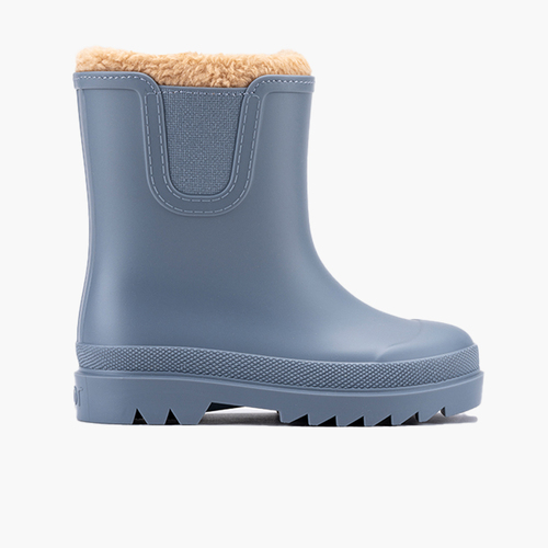 Botas de agua niño y niña de borreguito Azul