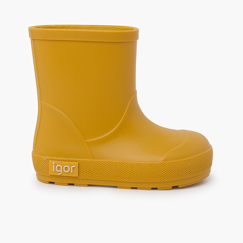 Botas agua niño y niña suela fina  Amarillo