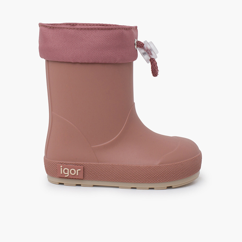 Botas agua niño y niña blanditas y ajustables Rosa