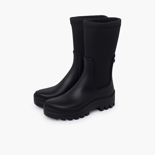 Botas agua mujer forro suave interior  Negro