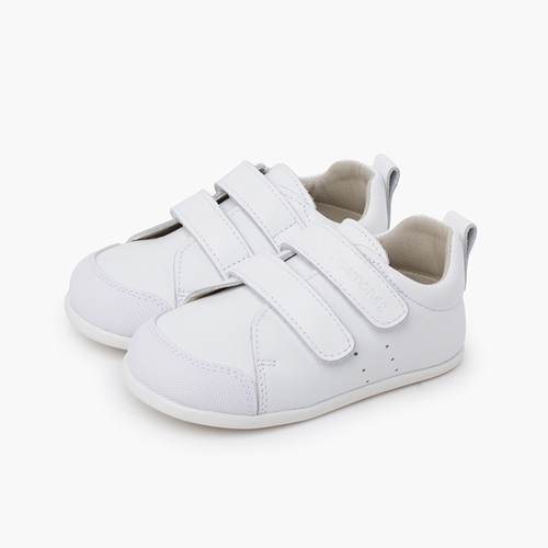 Zapatillas blanditas piel doble cierre adherente Blanco